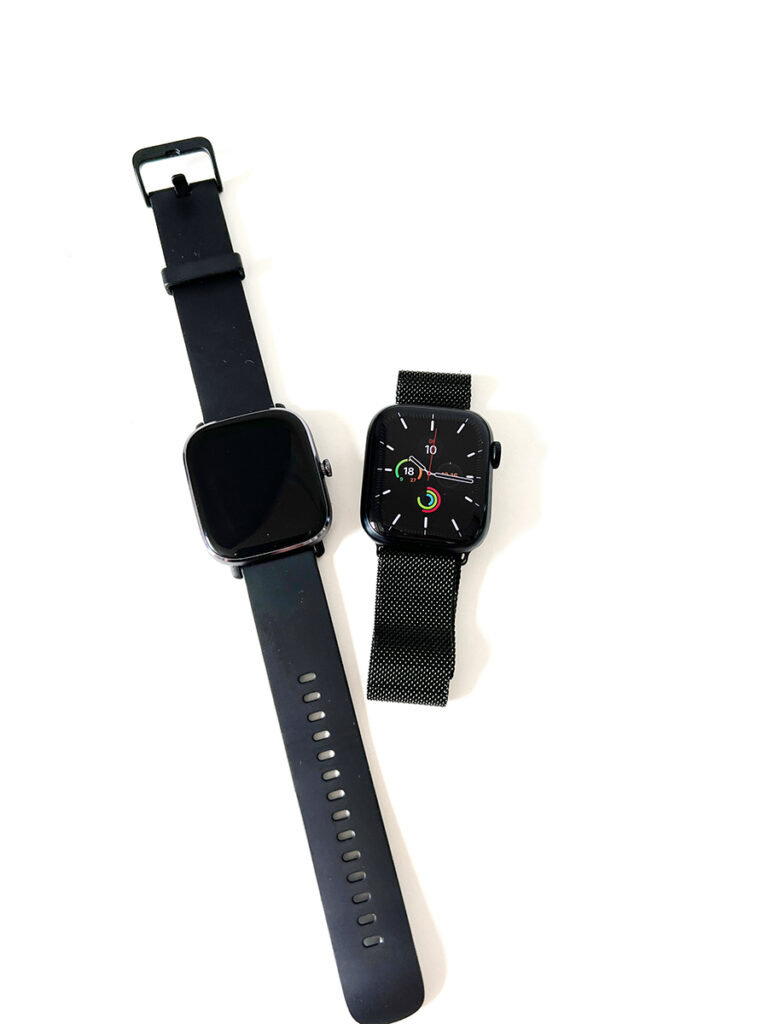 vergleich oben 768x1024 - Amazfit GTS 2 Mini Smartwatch vs. Apple Watch Series 7